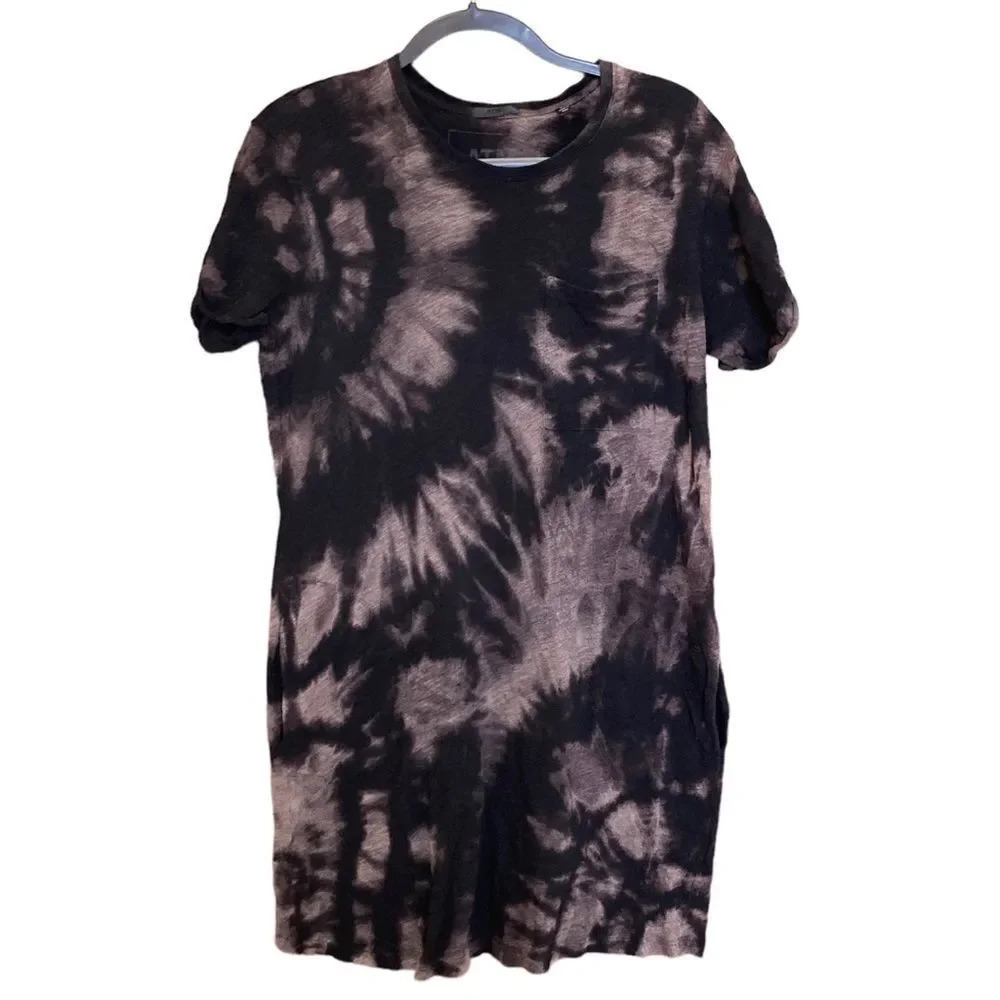 ATM Brown Tie-Dye Shift Dress Size Small Cotton Anthony Thomas Melillo